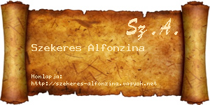 Szekeres Alfonzina névjegykártya